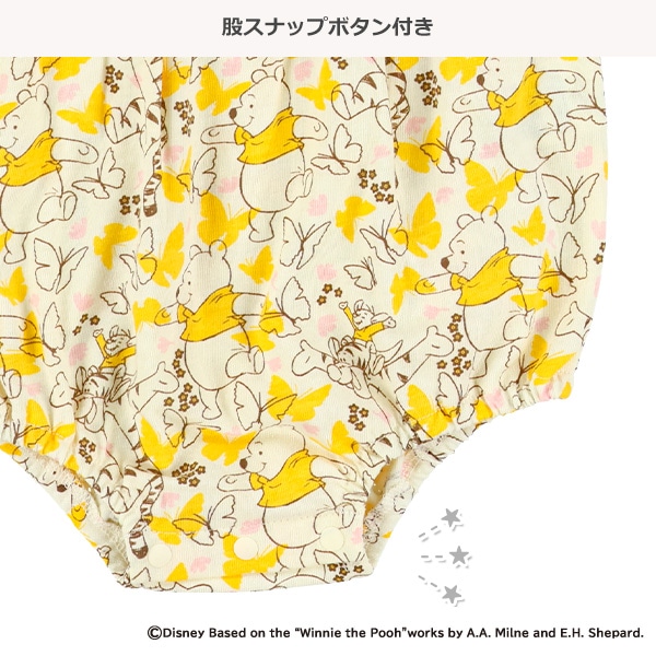 天竺半袖ロンパース（くまのプーさん）