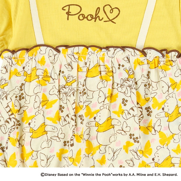 天竺半袖ロンパース（くまのプーさん）