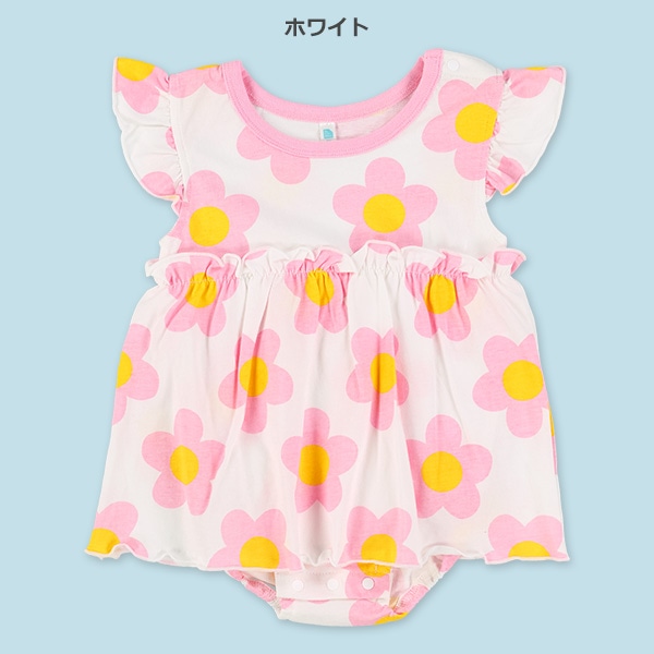 大花セット風ノースリーブロンパース