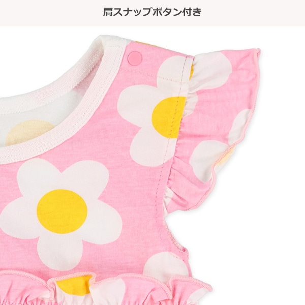 大花セット風ノースリーブロンパース