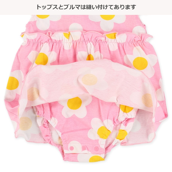 大花セット風ノースリーブロンパース