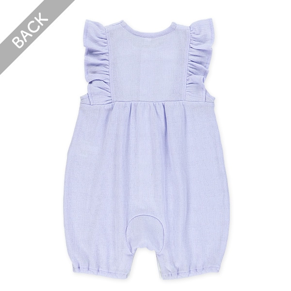 ニット楊柳刺繍袖フレンチカバーオール