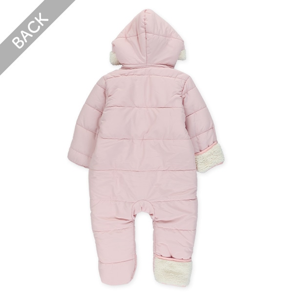 裏ボアフリース中わたリボン付きジャンプスーツ