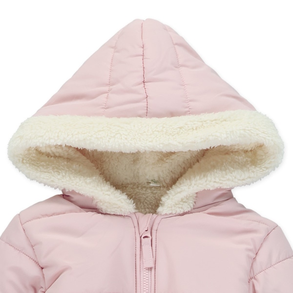 裏ボアフリース中わたリボン付きジャンプスーツ