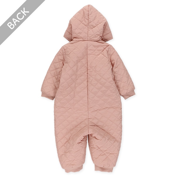 キルティング耳付きフードくま・うさぎジャンプスーツ