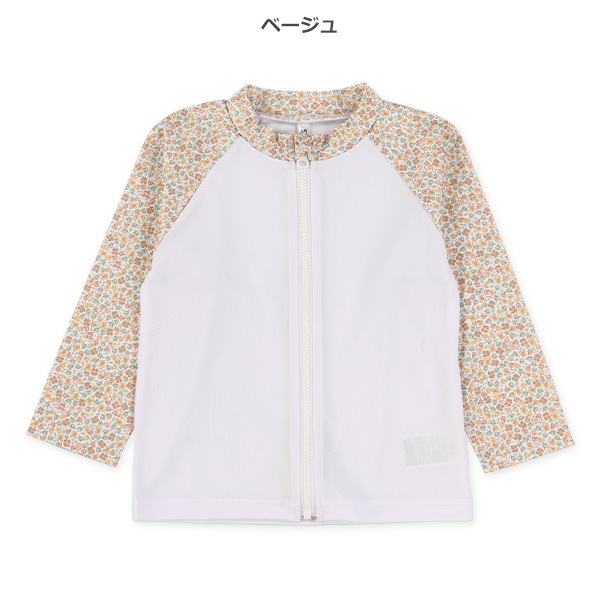 ポリエステルスムース小花ラッシュガード