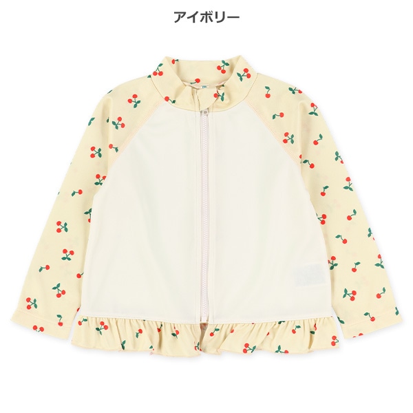 鹿の子チェリー柄ラッシュガード