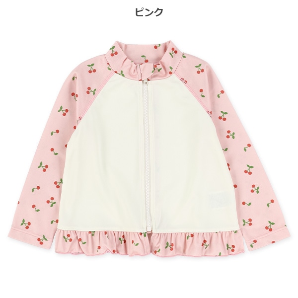 鹿の子チェリー柄ラッシュガード