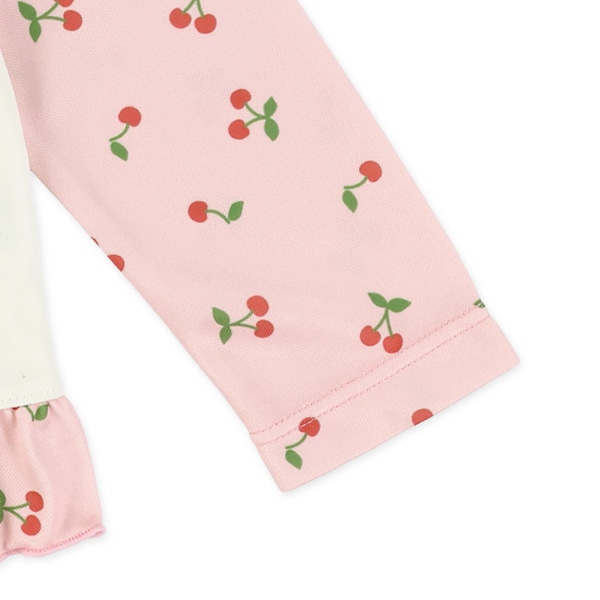 鹿の子チェリー柄ラッシュガード