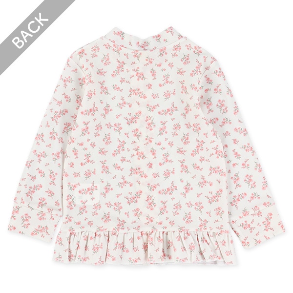 花柄裾フリルラッシュガード