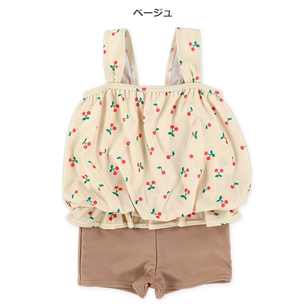 チェリー柄ワンピース水着