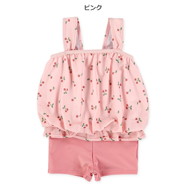 チェリー柄ワンピース水着