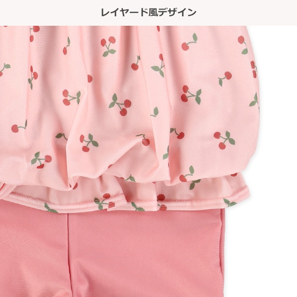 チェリー柄ワンピース水着