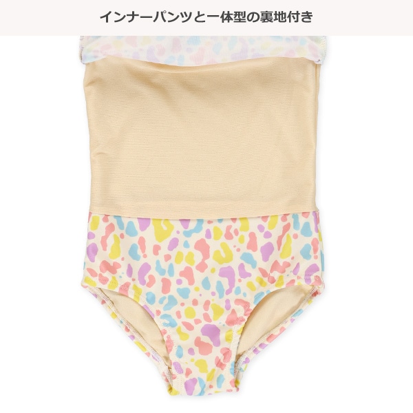 ストレッチアニマルミックスカラーワンピース水着