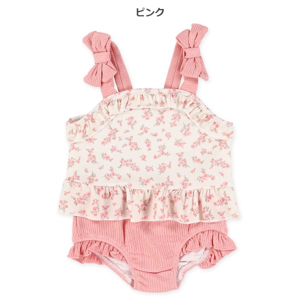 花総柄リボンセパレート水着
