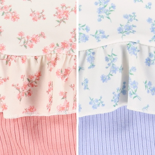 花総柄リボンセパレート水着