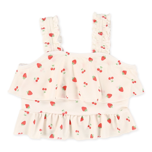 フルーツ・チェック柄異素材セパレート水着