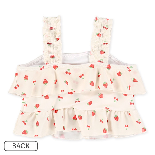 フルーツ・チェック柄異素材セパレート水着