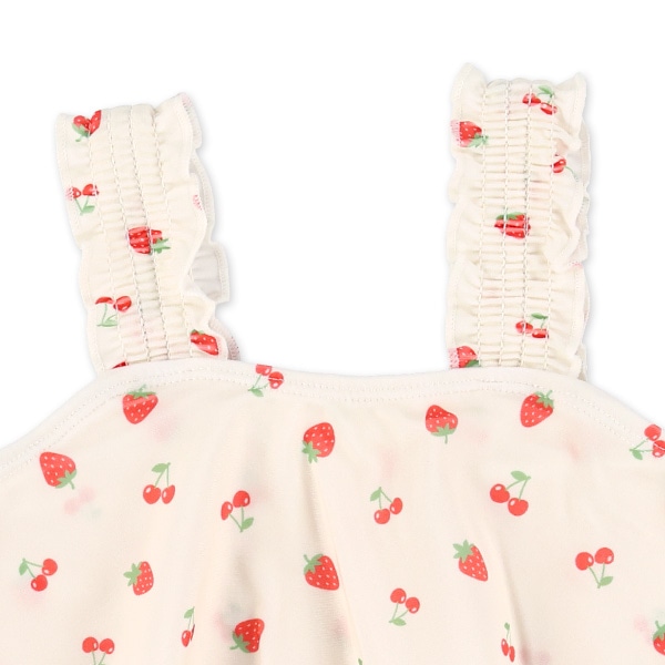 フルーツ・チェック柄異素材セパレート水着