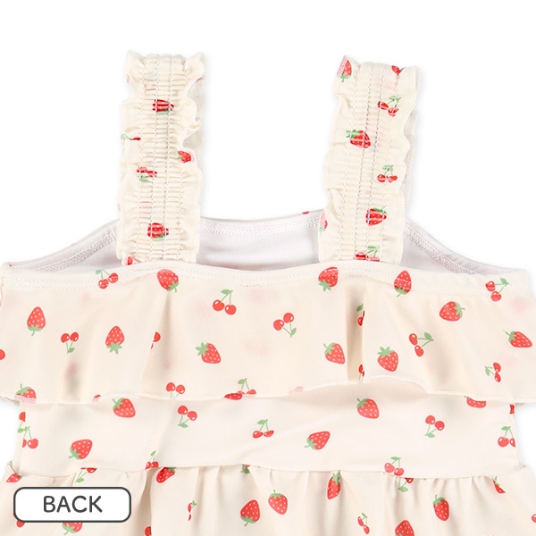 フルーツ・チェック柄異素材セパレート水着