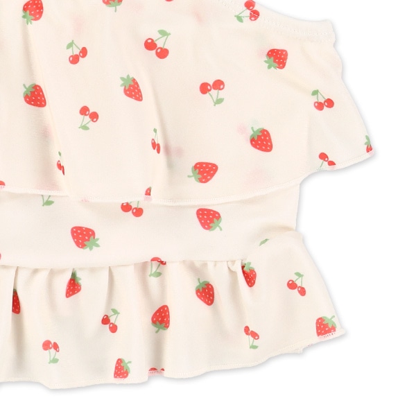 フルーツ・チェック柄異素材セパレート水着