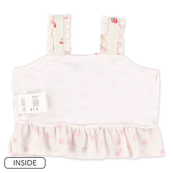 フルーツ・チェック柄異素材セパレート水着