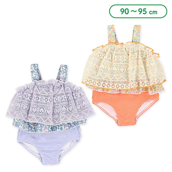 レース花柄セパレート水着