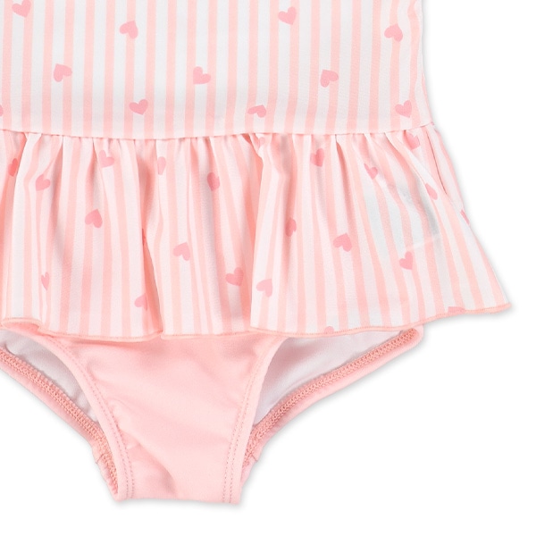 ハート総柄肩フリルワンピース水着