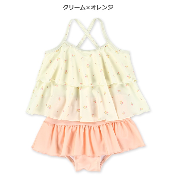 ストレッチ小花柄セパレート水着