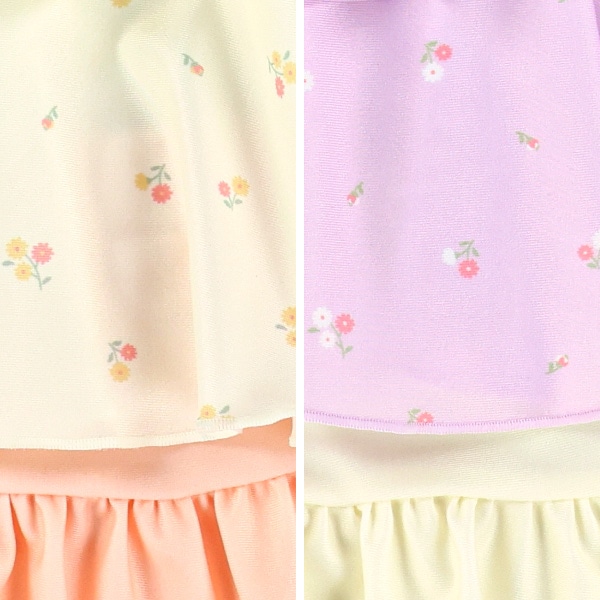 ストレッチ小花柄セパレート水着