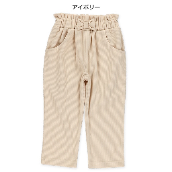 ウエストギャザーコールテンパンツ