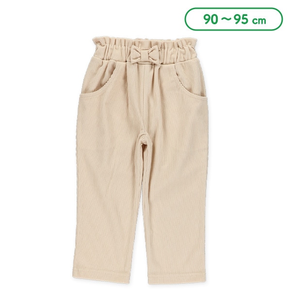 ウエストギャザーコールテンパンツ