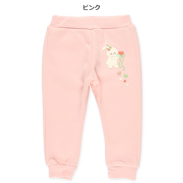 うさぎ発泡プリントポケット付きロングパンツ