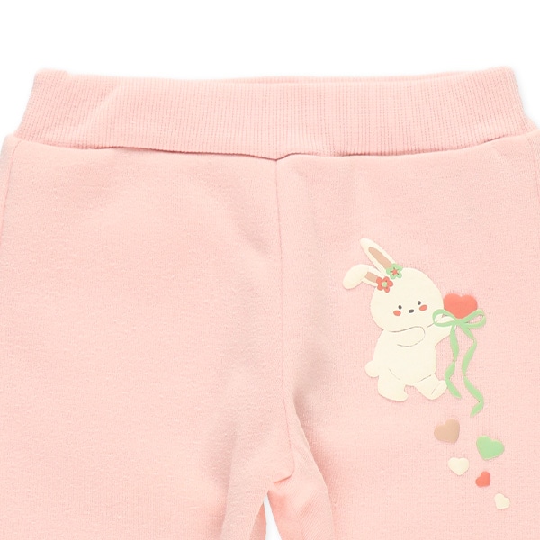 うさぎ発泡プリントポケット付きロングパンツ