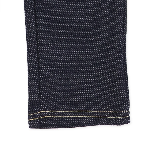 裏ベロアニットデニムダブルウエストパンツ