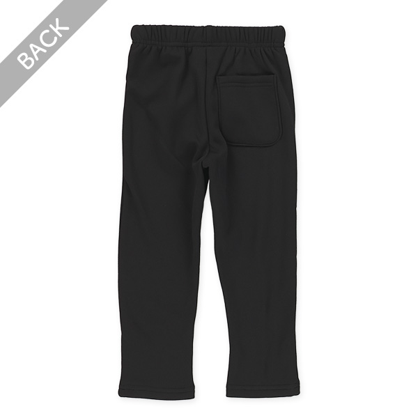 裏起毛無地ブラックのびのびパンツ