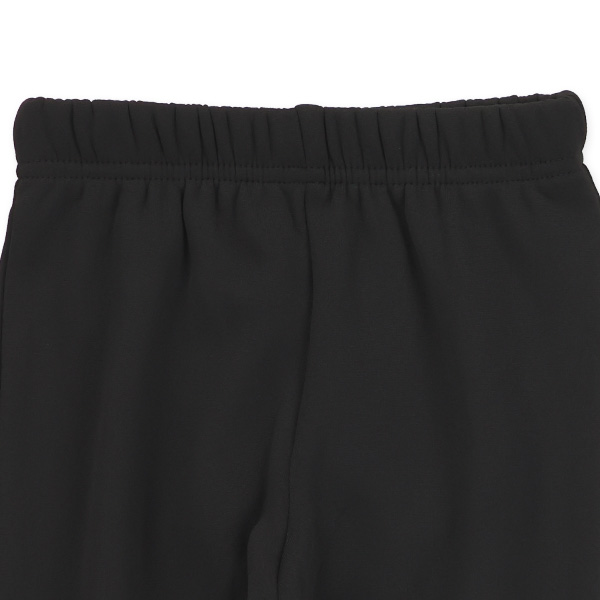 裏起毛無地ブラックのびのびパンツ