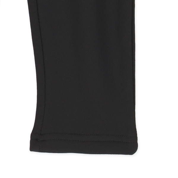 裏起毛無地ブラックのびのびパンツ