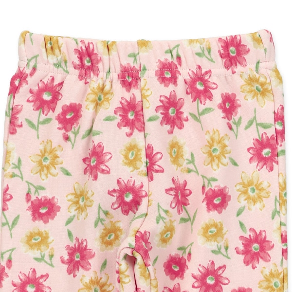 裏起毛花柄のびのびパンツ