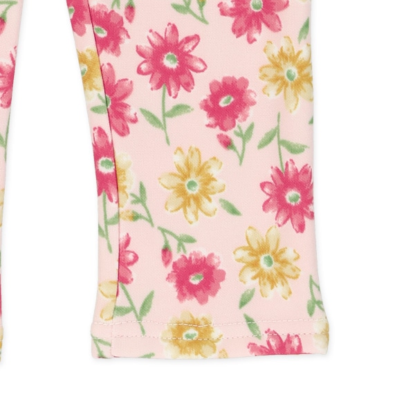 裏起毛花柄のびのびパンツ