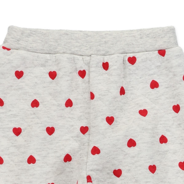 10分丈リボン・ハートキルトロングパンツ