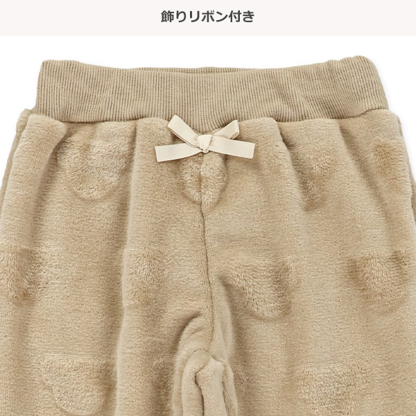 くま柄カービングフリースパンツ