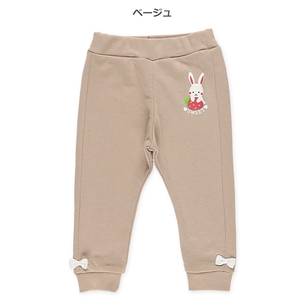 裏毛うさぎ発泡プリントパンツ