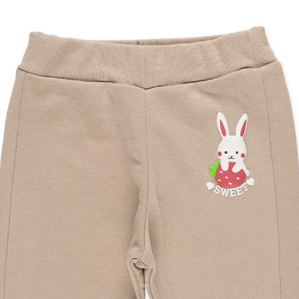 裏毛うさぎ発泡プリントパンツ