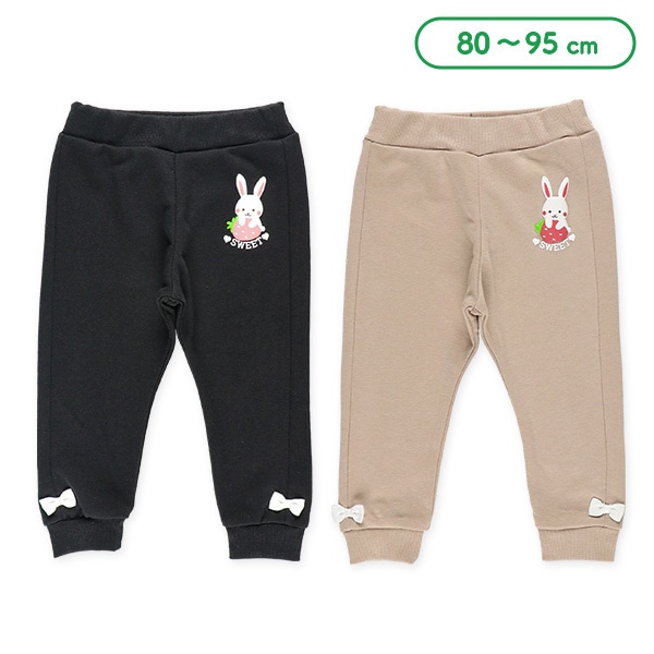 裏毛うさぎ発泡プリントパンツ