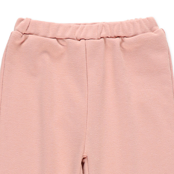 裏毛裾花発泡プリントロングパンツ
