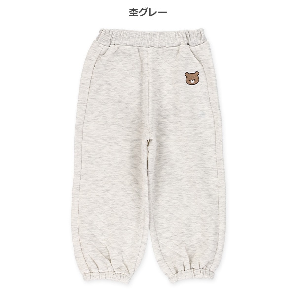 キルトくま刺繍ロングパンツ