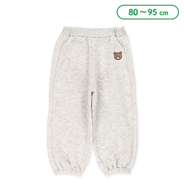 キルトくま刺繍ロングパンツ