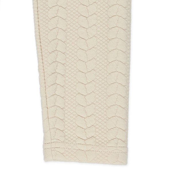 膨れジャガードケーブル柄パンツ