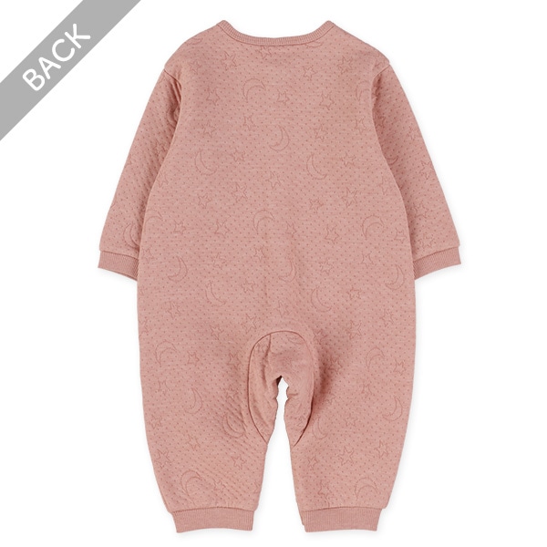 ニットキルト月星長袖カバーオール